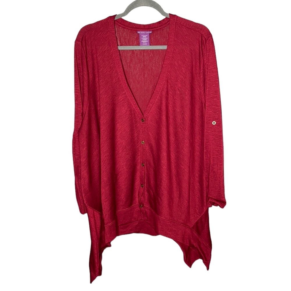 Beverly drive‎ asymmetric cardigan ,front button closure